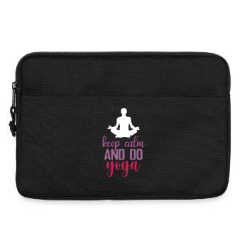 Keep Calm and Do Yoga - Laptop bag 13" - black - Front