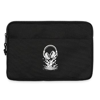Headphones with drops and splashes - Laptop bag 13" - black - Front