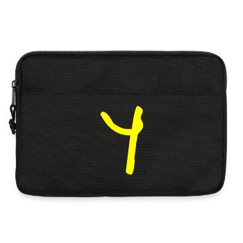 Buchstabe Y - Laptoptasche 13" - Schwarz - Vorne