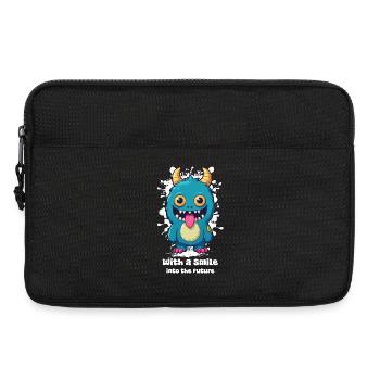 Monster Lächeln - Laptoptasche 13" - Schwarz - Vorne