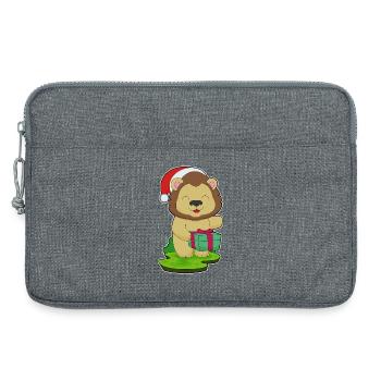 Forfait Noël Lion - Sacoche pour ordinateur portable 13 pouces - gris chiné - Devant