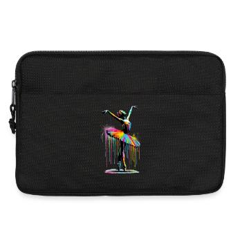 Ballet dancer with tutu - Laptop bag 13" - black - Front