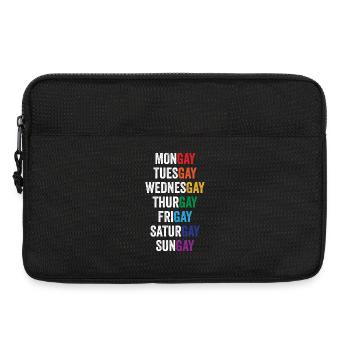 Mois de la fierté LGBT - Mongay, mardi... - Sacoche pour ordinateur portable 13 pouces - noir - Devant
