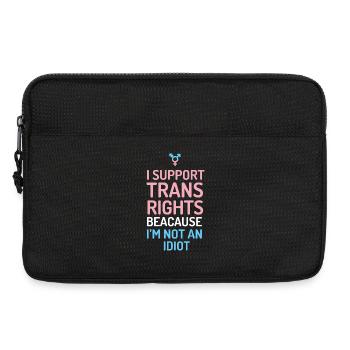 Ich unterstütze Trans-Rechte - Laptoptasche 13" - Schwarz - Vorne