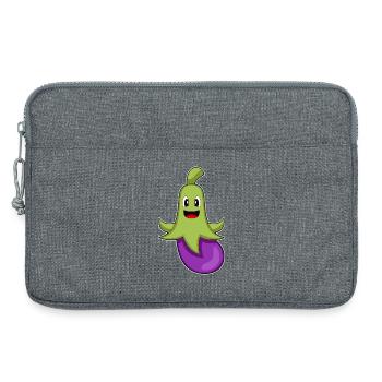 Poulpe Aubergine - Sacoche pour ordinateur portable 13 pouces - gris chiné - Devant