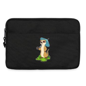 Erdmännchen Regenschirm - Laptoptasche 13" - Schwarz - Vorne