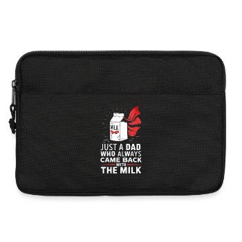Just a dad who always came back with the milk - Laptoptasche 13" - Schwarz - Vorne