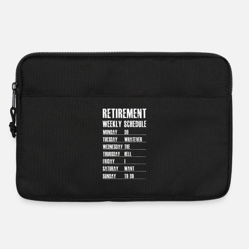 Wochenplan für den Ruhestand - Laptoptasche 13" - Schwarz