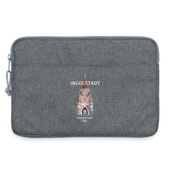 Ingolstadt, Kreuztor emblématique, Bavière - Sacoche pour ordinateur portable 13 pouces - gris chiné - Devant
