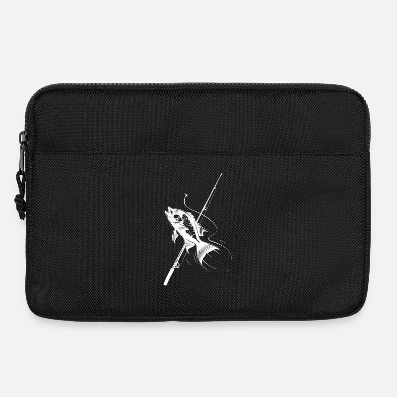 Angeln Skizze - Laptoptasche 13" - Schwarz