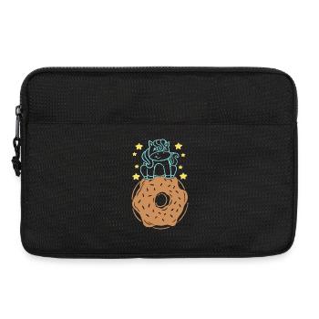 Donut und Einhorn - Laptoptasche 13" - Schwarz - Vorne