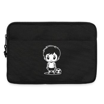 Soccer Boy Drawing - Laptop bag 13" - black - Front
