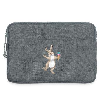 Bunny Waffle Ice Cream - Laptop bag 13" - heather grey - Front