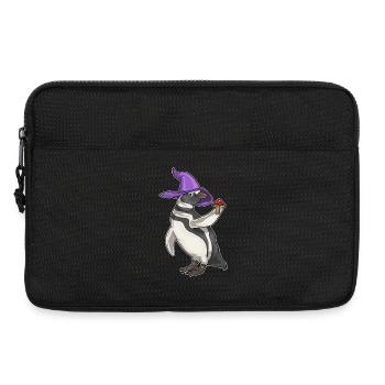 Pinguin Hexe Pilz - Laptoptasche 13" - Schwarz - Vorne