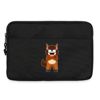Pferd Sonnenbrille - Laptoptasche 13" - Schwarz - Vorne