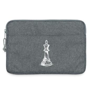 Croquis de pièce d’échecs - Sacoche pour ordinateur portable 13 pouces - gris chiné - Devant