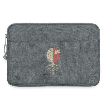 paisible Cœur reconnaissant Yoga Méditation - Sacoche pour ordinateur portable 13 pouces - gris chiné - Devant