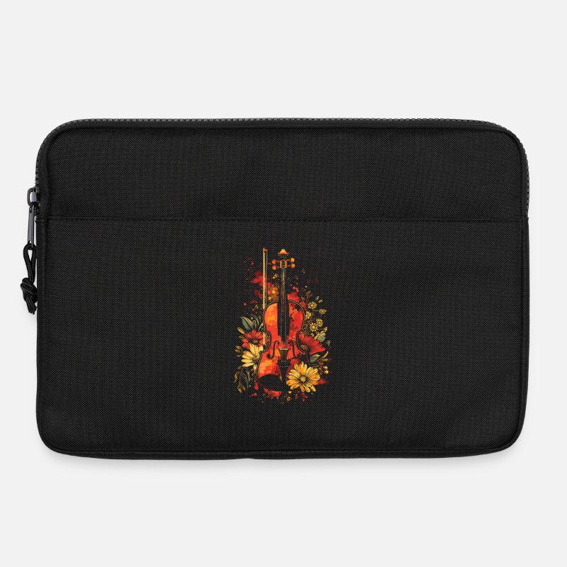 Geige Cartoon - Laptoptasche 13" - Schwarz