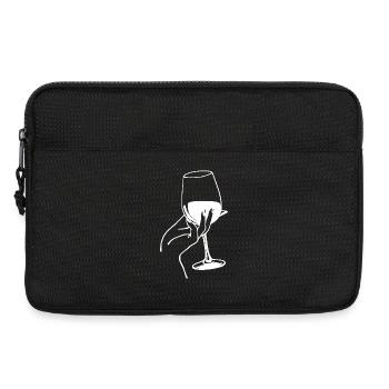 White wine lover - Laptop bag 13" - black - Front