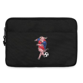 Taureau Joueur de Football Football - Sacoche pour ordinateur portable 13 pouces - noir - Devant