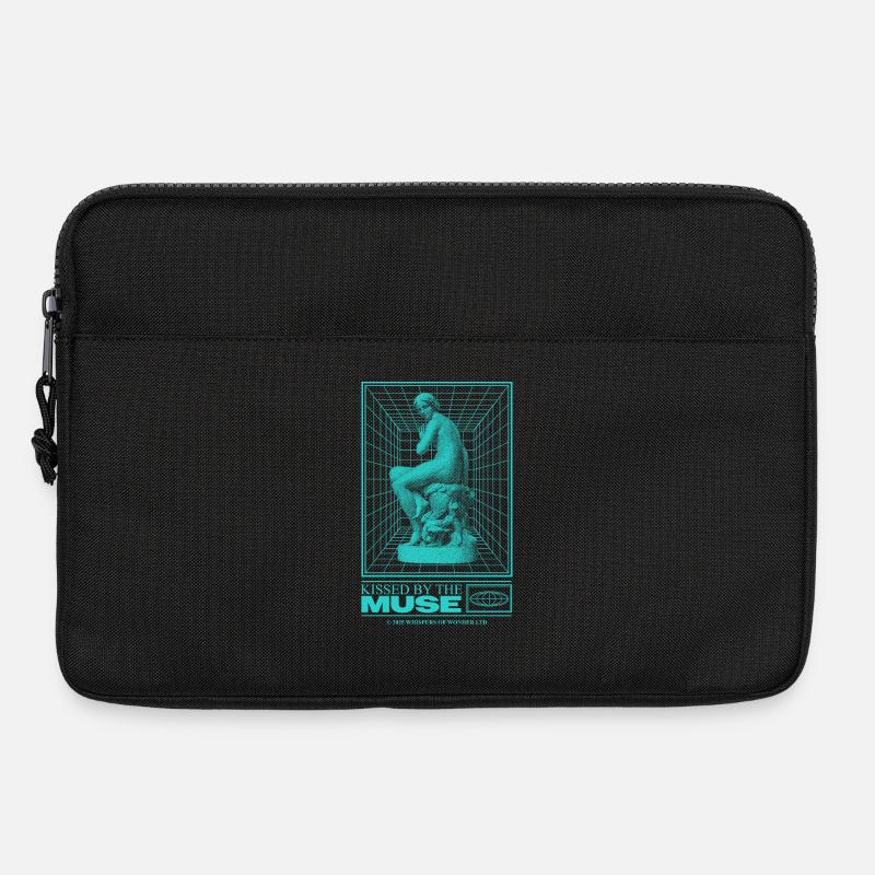 Neon-Statue im Cyberraum - Laptoptasche 13" - Schwarz