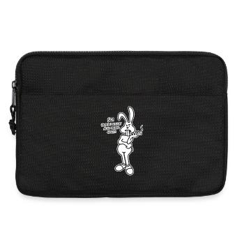 Osterhase Spruch - Laptoptasche 13" - Schwarz - Vorne
