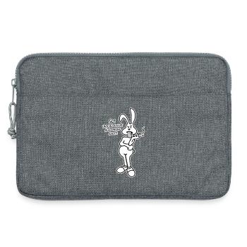 Osterhase Spruch - Laptoptasche 13" - Grau meliert - Vorne