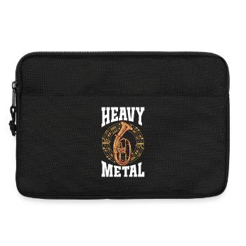 Heavy Metal Tenor Horn with Music Wreath - Laptop bag 13" - black - Front