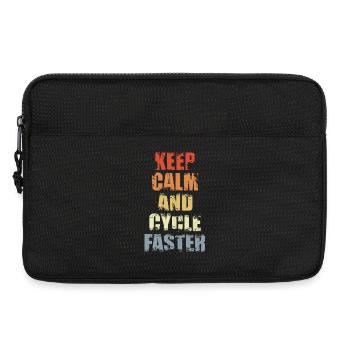 Ruhiger Radfahrer - Laptoptasche 13" - Schwarz - Vorne