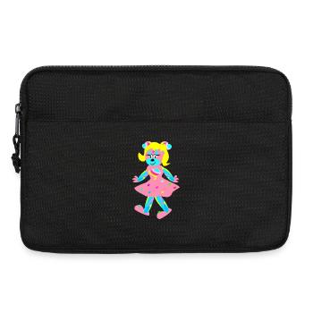 Triène arc-en-ciel - Fantaisie - Petits animaux - Sacoche pour ordinateur portable 13 pouces - noir - Devant