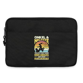 Bester Onkel Und Nichte Partnerlook Outfit Kostüm - Laptoptasche 13" - Schwarz - Vorne