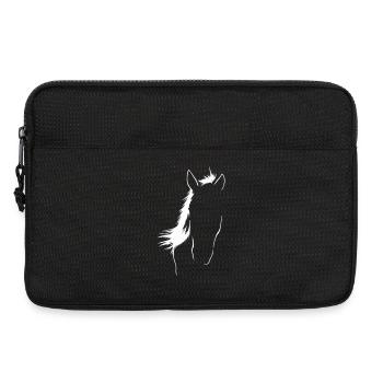 Art de la silhouette de cheval élégant - Sacoche pour ordinateur portable 13 pouces - noir - Devant