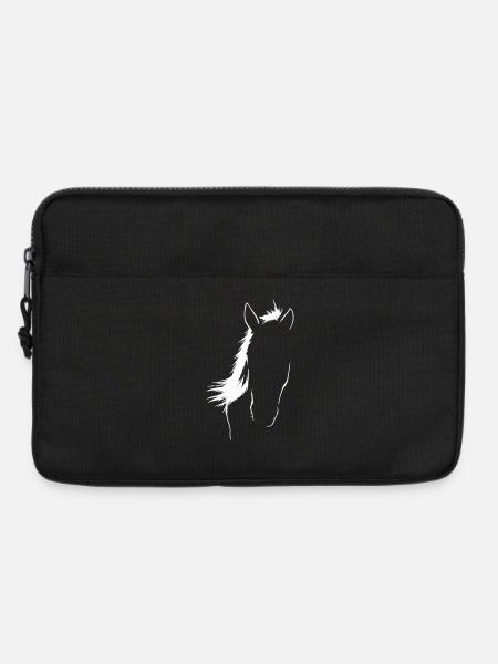 Elegant Horse Silhouette Art - Laptop bag 13" - black