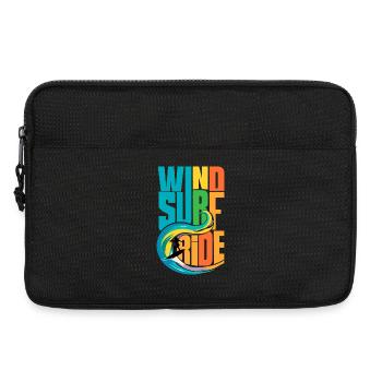 Windsurf Ride coloré Action Art - Eaux vibrantes - Sacoche pour ordinateur portable 13 pouces - noir - Devant