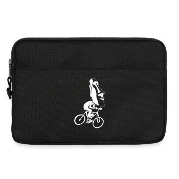 Balade à vélo sur l'île de Pâques (blanc) - Sacoche pour ordinateur portable 13 pouces - noir - Devant