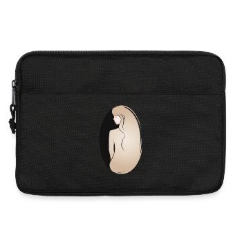 Elegante Frauensilhouette – stilvoll & ruhig - Laptoptasche 13" - Schwarz - Vorne