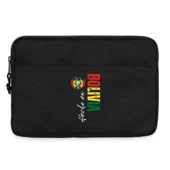 Fabriqué en Bolivie, design vertical - Sacoche pour ordinateur portable 13 pouces - noir - Devant