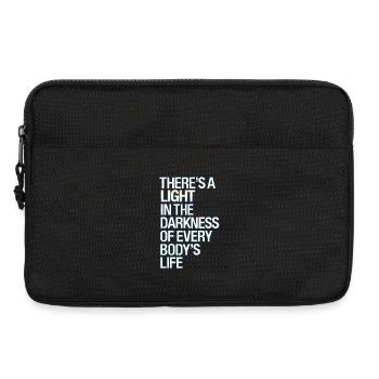 Inspirational Light in Darkness Quote Design - Laptop bag 13" - black - Front