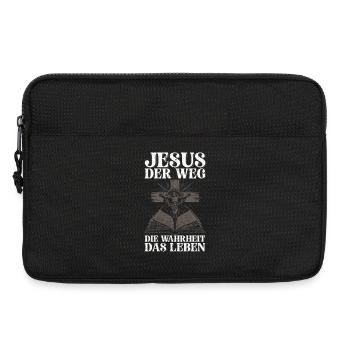 Jesus Der Weg Die Wahrheit Das Leben Gott Christus - Laptoptasche 13" - Schwarz - Vorne