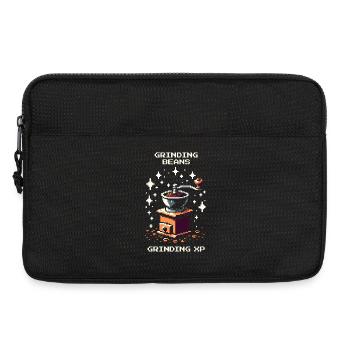 Bohnen mahlen, XP sammeln | Kaffee Barista - Laptoptasche 13" - Schwarz - Vorne
