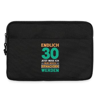 Cadeau amusant pour un 30e anniversaire - Sacoche pour ordinateur portable 13 pouces - noir - Devant
