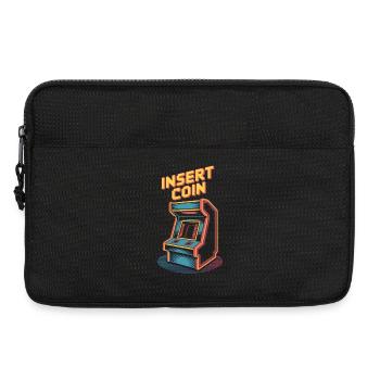 Machine de jeu d'arcade rétro à insérer dans une pièce - Sacoche pour ordinateur portable 13 pouces - noir - Devant