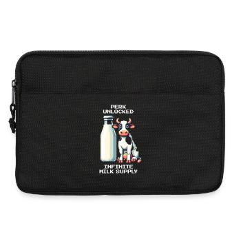Perk: Unendliche Milch | Kuh & Mama Humor - Laptoptasche 13" - Schwarz - Vorne