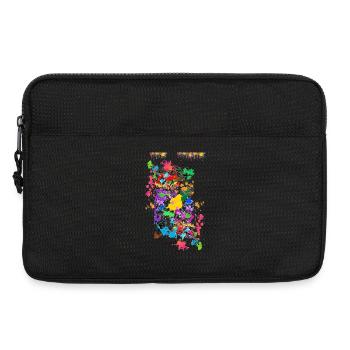 Abstrakte Farbspritzer - Laptoptasche 13" - Schwarz - Vorne