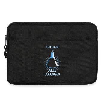 Chemie Chemiker Chemielehrer Lustig Wissenschaft - Laptoptasche 13" - Schwarz - Vorne