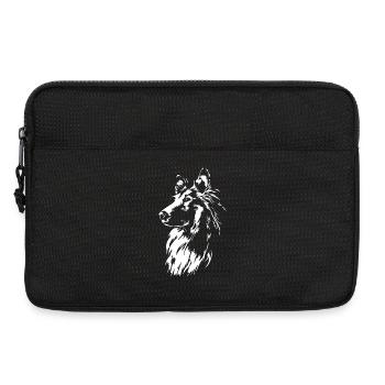 Langhaarcollie Portrait Collie Portrait Wilsigns - Laptoptasche 13" - Schwarz - Vorne