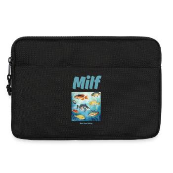 Man I love fishing - Laptop bag 13" - black - Front