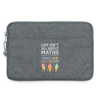 La vie n’est pas seulement mathématique Il y a aussi - Sacoche pour ordinateur portable 13 pouces - gris chiné - Devant