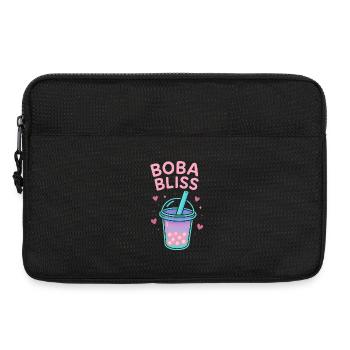 Boba Bliss Pastell Becher - Laptoptasche 13" - Schwarz - Vorne