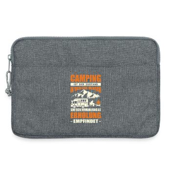 Camping Spruch Camper Lustig Wohnmobil Wohnwagen  - Laptoptasche 13" - Grau meliert - Vorne